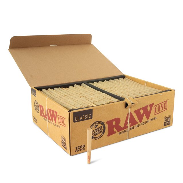 RAW CLASSIC BULK 70/24MM CONES 1200 PCS