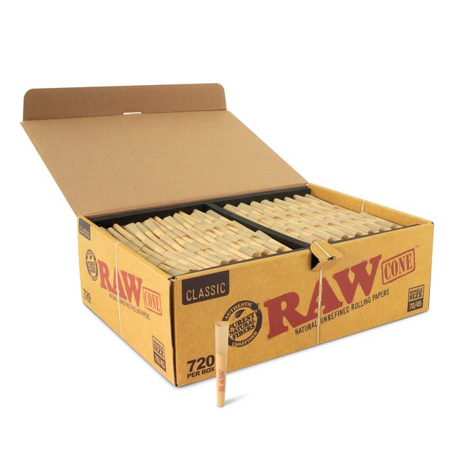 RAW CLASSIC BULK 70/45MM CONES 720 PCS