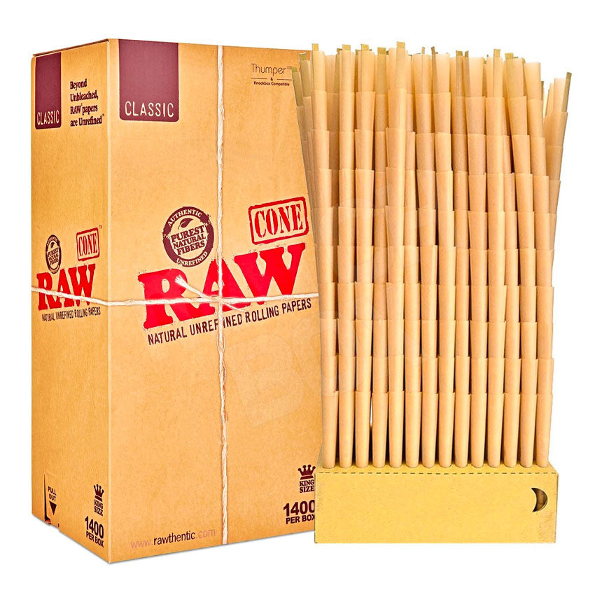 RAW CONE KINGSIZE CLASSIC 1400 PER BOX