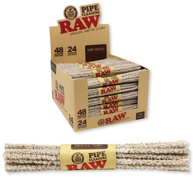 RAW HEMP BRISTLE PIPE CLEANERS 24CT BOX OF 48