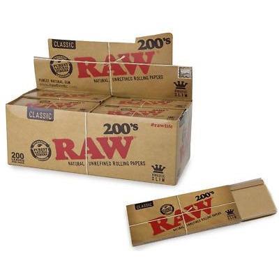 RAW KINGSIZE SLIM CLASSIC 200CT BOX OF 40