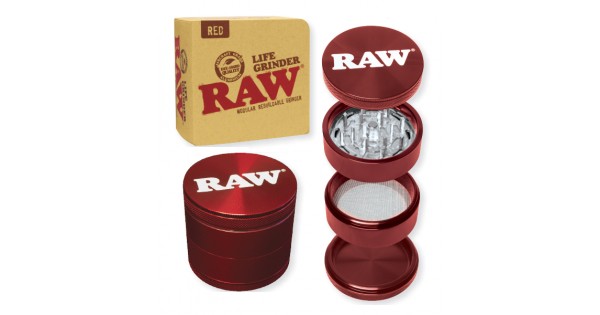 RAW LIFE GRINDER MODULAR REBUILDABLE GRINDER RED