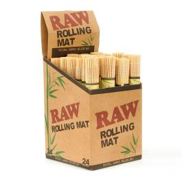 RAW NATURAL BAMBOO ROLLING MAT BOX OF 24