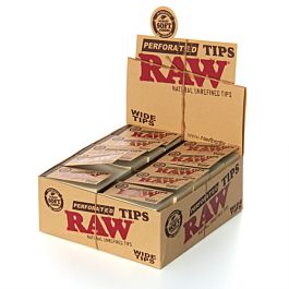 RAW PERFORATED WIDE TIPS 50 PER BOX