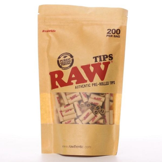 RAW PRE-ROLLED TIPS 200 PER BAG