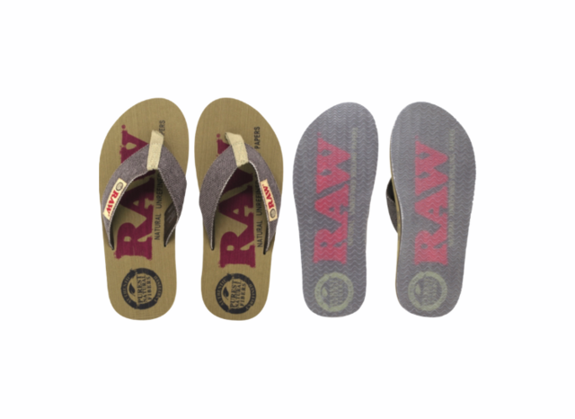 RAW X ROLLING PAPERS THONG SANDALS SIZE 10