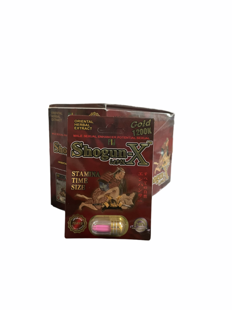 SHOGUN-X 1200K GOLD PILLS BOX OF 24