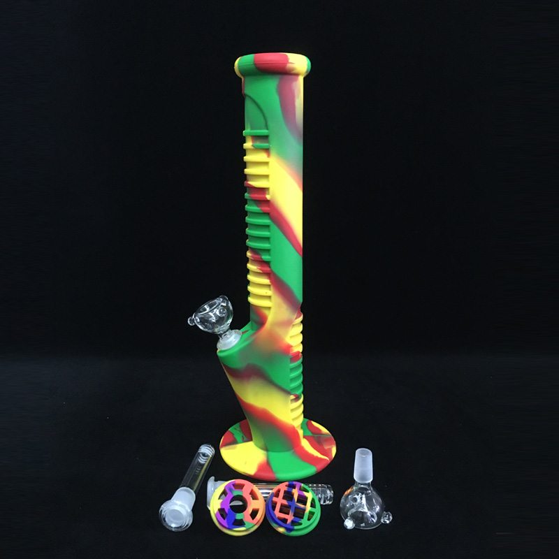 SILICONE WATER PIPE 13" ASSORTED COLORS RASTA