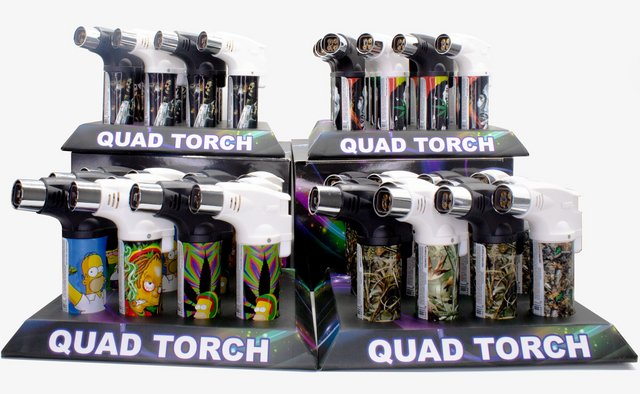 SLANT TORCH LIGHTER REAPER  BOX OF 9