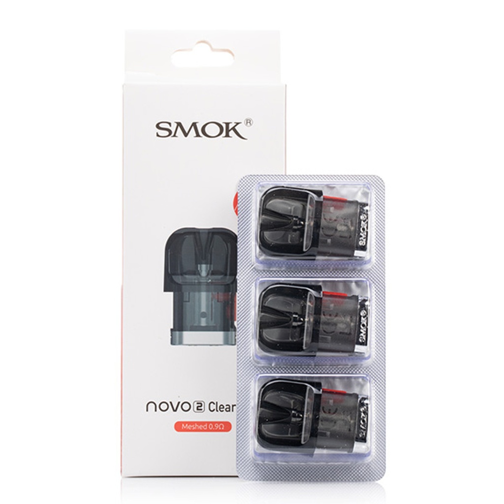 SMOKE NOVO 2 CLEAR POD MESHED 0.9OHM 3CT