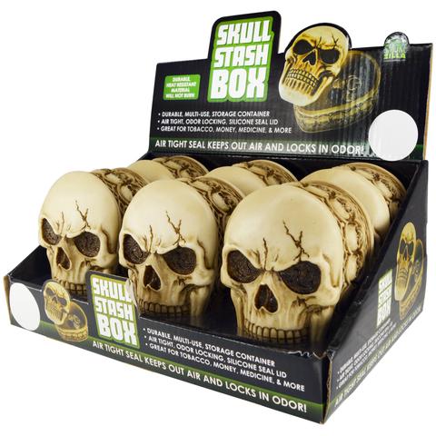 SMOKEZILLA POLY SKULL ASHTRAY BOX OF 6 #025979