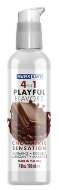 SWISS NAVY 4 IN 1 PLAYFUL FLAVORS CHOCOLATE SENSATION 4OZ