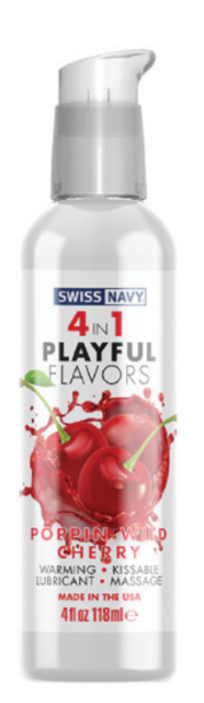 SWISS NAVY 4 IN 1 PLAYFUL FLAVORS POPPIN WILD CHERRY 4OZ