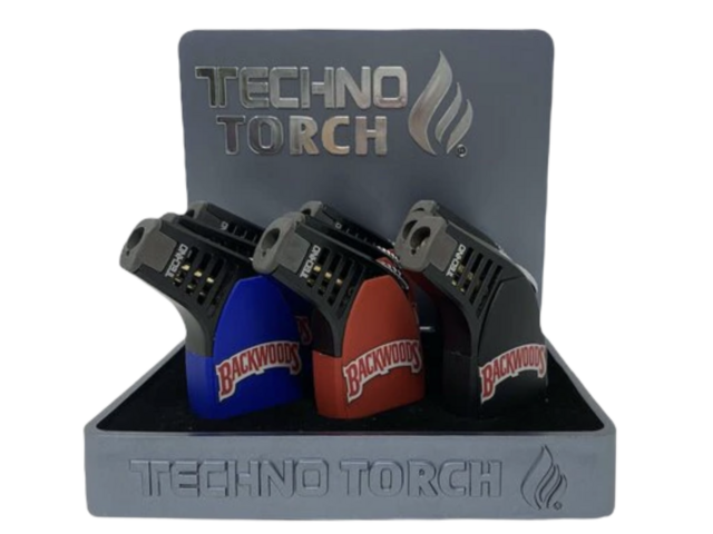 TECHNO TORCH BW SLANT TORCH LIGHTER #12156BW2 BOX OF 9