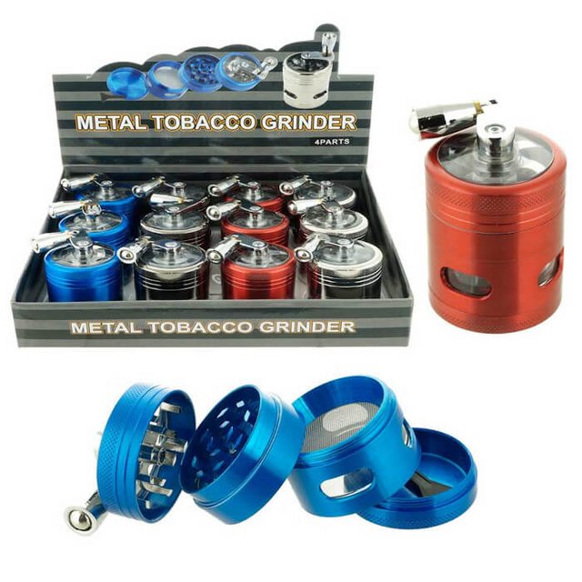 TOBACCO GRINDER GR136-40SKRB 40MM 4 PARTS BOX OF 12