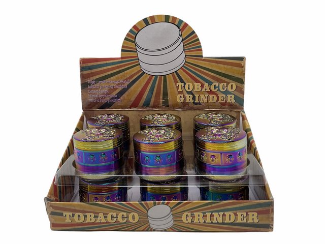 TOBACCO GRINDER GRZ091-4XCSKULL BOX OF 12