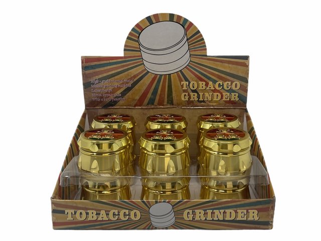 TOBACCO GRINDER GRZ101DY-2SKULL BOX OF 12