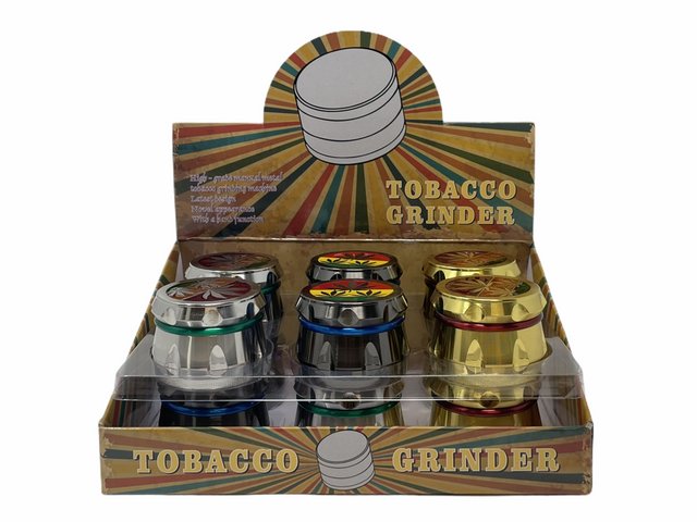TOBACCO GRINDER GRZ101DY-3LEAF BOX OF 12