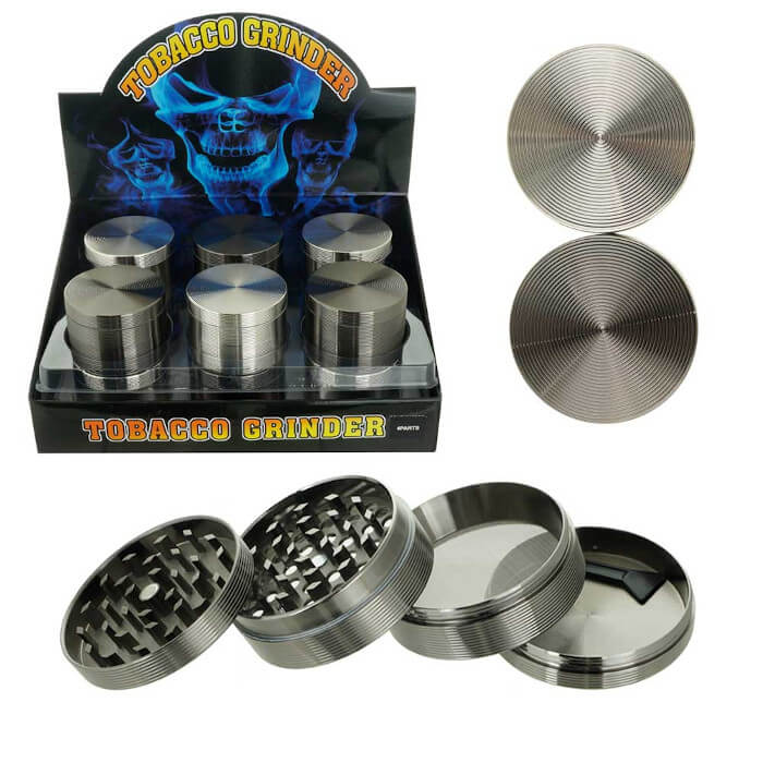 TOBACCO GRINDER RAINBOW COLOR 4 PARTS GR138-52RB BOX OF 12