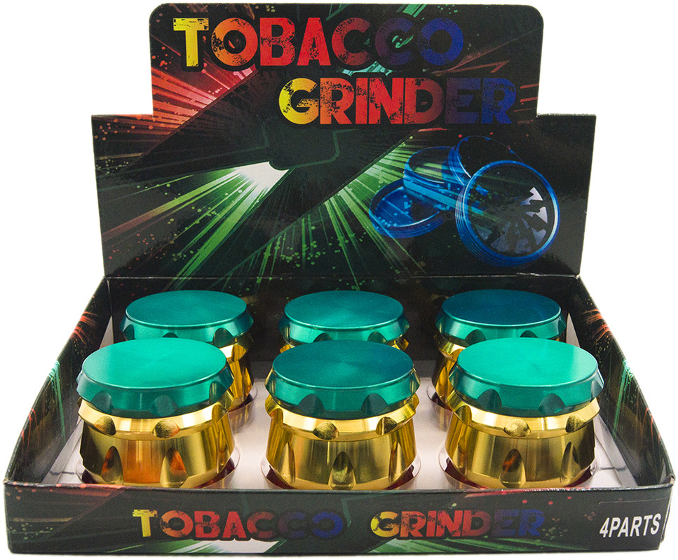 TOBACCO GRINDER RASTA WINE BARREL DESIGN 4 PARTS GR161-RT BOX OF 6