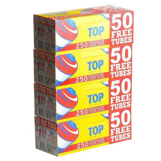 TOP PREMIUM KINGSIZE CIGARETTE FILTER TUBES 100CT PACK OF 5