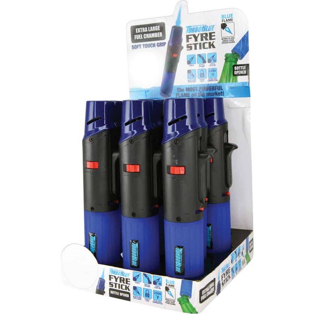 TURBO BLUE FYRE STICK TORCH BOX OF 12