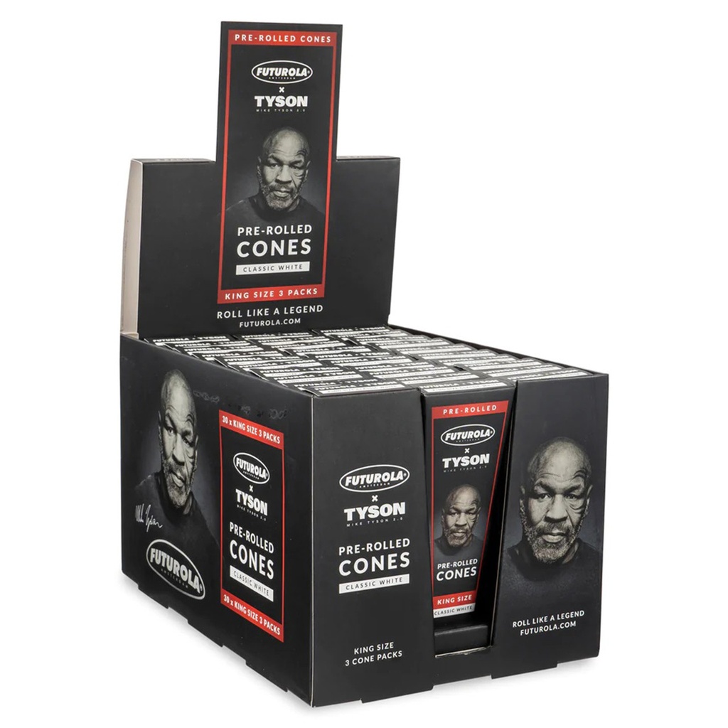 TYSON RANCH X FUTUROLA KING SIZE CONE 3PK BOX OF 30