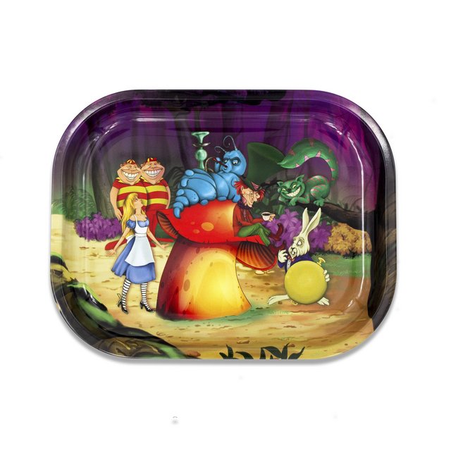 V SYNDICATE METAL ROLLING TRAY SMALL ALICE MUSHROOM