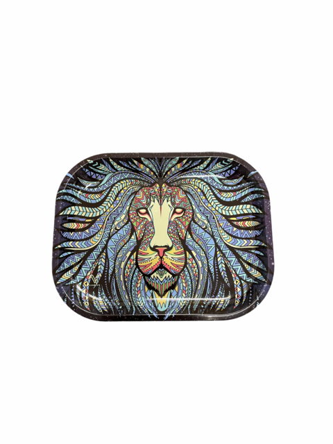 V SYNDICATE METAL ROLLING TRAY SMALL TRIBAL LION