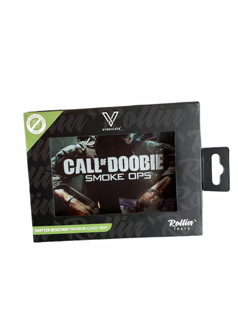 V SYNDICATE SMALL GLASS ROLLING TRAY CALL OF DOOBIE