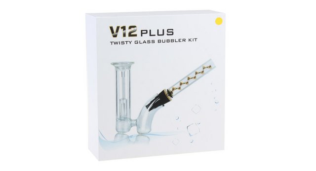 V12 PLUS TWISTY GLASS BUBBLER KIT YELLOW