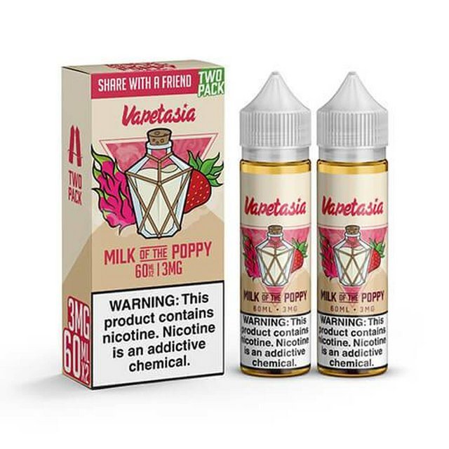 VAPETASIA 0MG ICED MILK OF THE POPPY 60ML 2CT