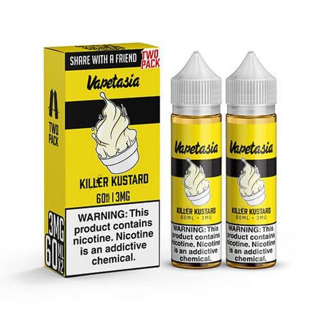 VAPETASIA 0MG KILLER KUSTARD 60ML 2CT