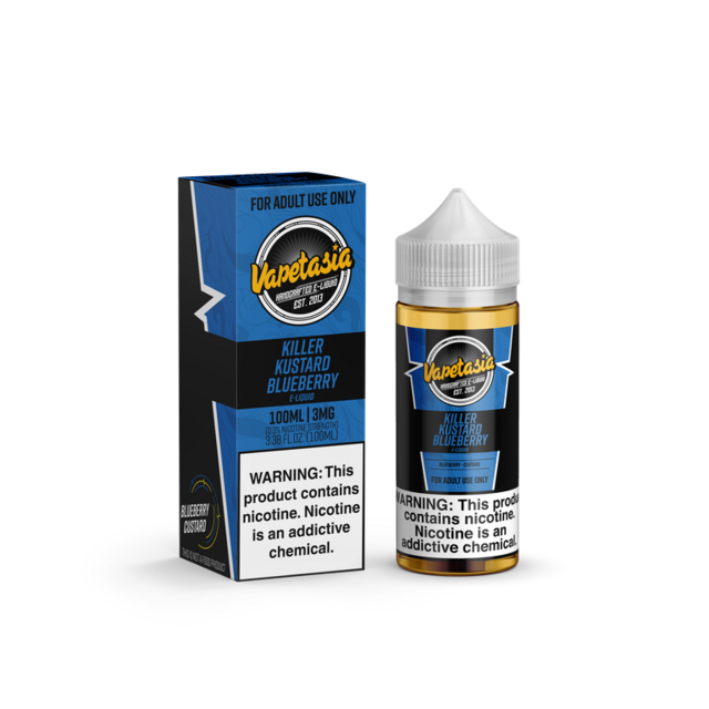 VAPETASIA 0MG KILLER KUSTARD BLUEBERRY 100ML