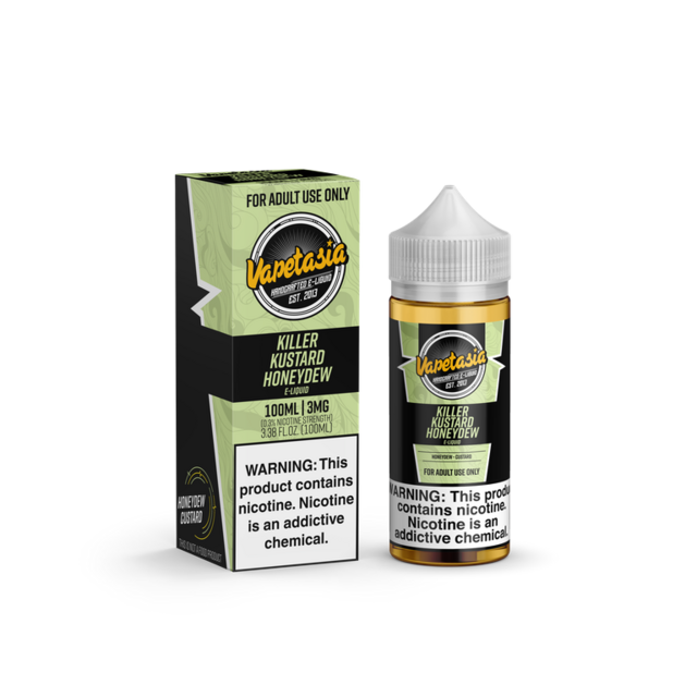 VAPETASIA 0MG KILLER KUSTARD HONEYDEW 100ML