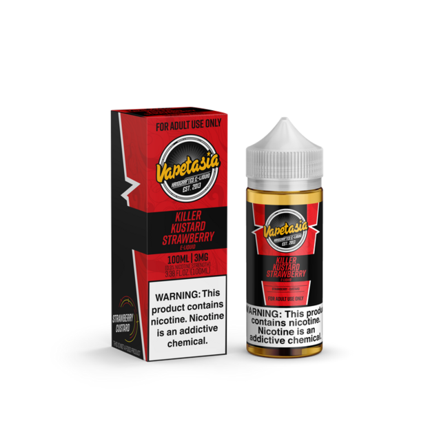 VAPETASIA 0MG KILLER KUSTARD STRAWBERRY 100ML