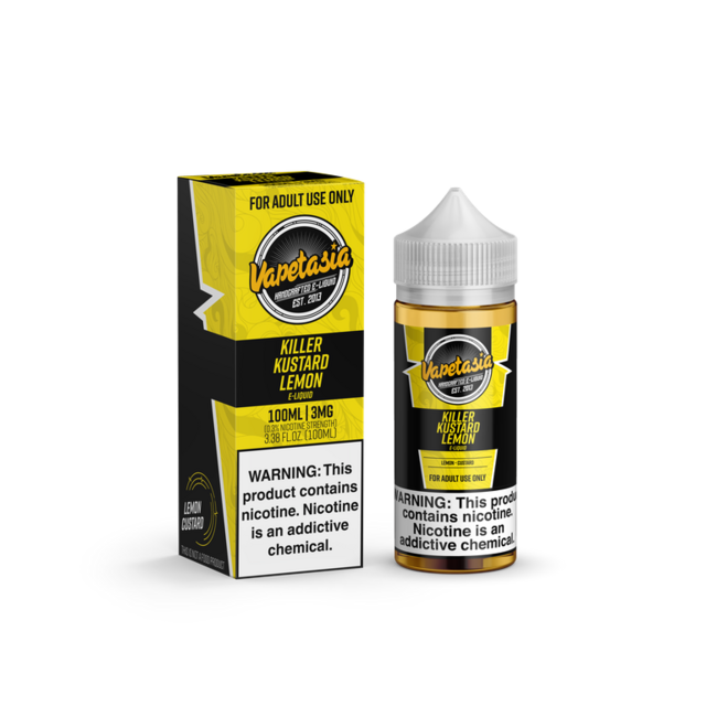 VAPETASIA 3MG KILLER KUSTARD LEMON 100ML