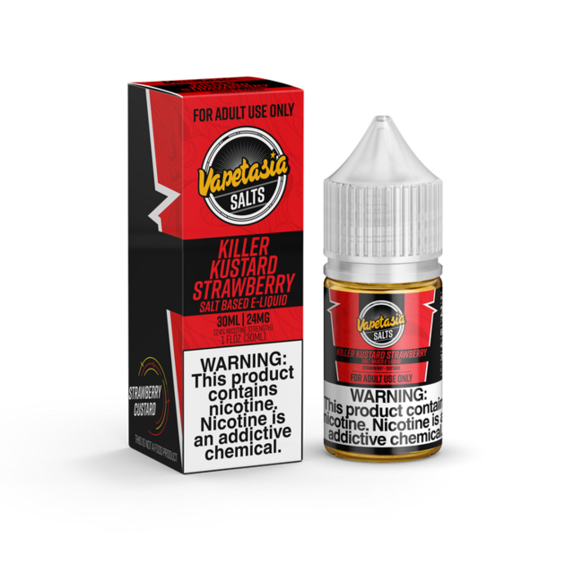 VAPETASIA SALT 24MG KILLER KUSTARD STRAWBERRY 30ML