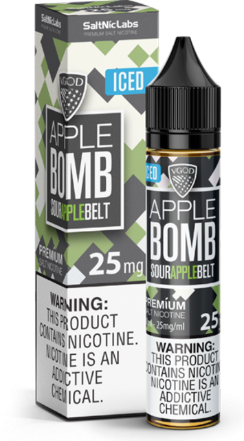 VGOD 25MG ICED APPLE BOMB ICED SOUR APPLE BELT 30ML