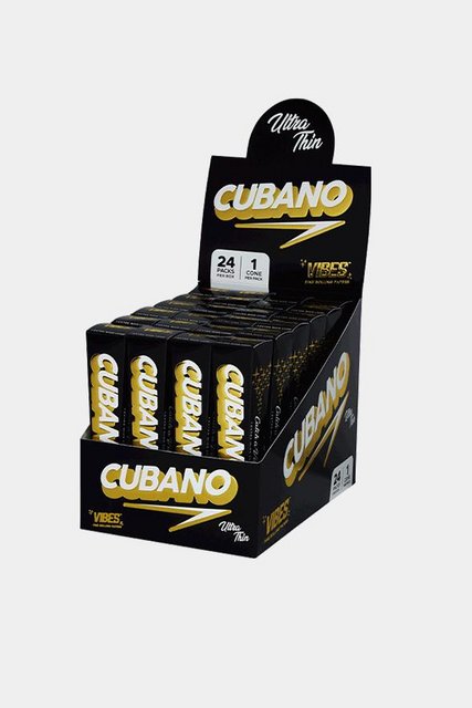 VIBES CUBANO ULTRA THIN KING SIZE CONES 1CT BOX OF 24