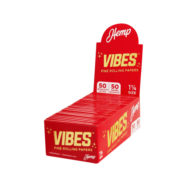 VIBES HEMP 1.25 FINE ROLLING PAPERS 50CT BOX OF 50