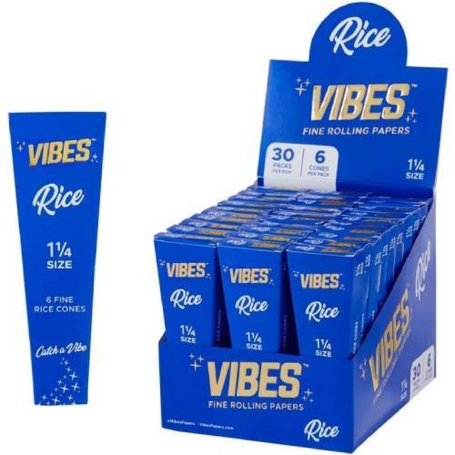 VIBES RICE 1.25 CONES 6CT BOX OF 30