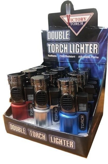 VICTORY TORCH DOUBLE LIGHTER BOX OF 12