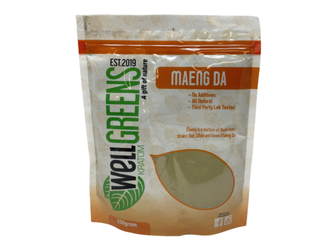 WELLGREENS KRATOM MAENG DA 250GM POWDER BAG