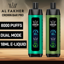 ALFAKHER CROWN BAR PRO 8000 PUFF BOX OF 10