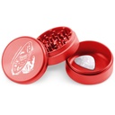 BEAMER ALUMINUM GRINDER 63MM 3 PARTS BEAMER SKATE DESIGN RED