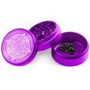 BEAMER ALUMINUM GRINDER 63MM 3 PARTS NAG CHAMPA DESIGN PURPLE