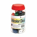 DOUBLE CROSS MULTICOLOR DICE 25MM 50CT JAR