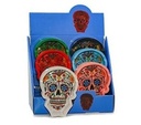 FUJIMA LT164 POLY STONE FLORAL SKULL SHAPE ASHTRAY BOX OF 8