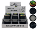 LION SMOKE 4 PARTS METALIC TOBACCO GRINDER ZNG451 LEAFY DESIGNS BOX OF 12